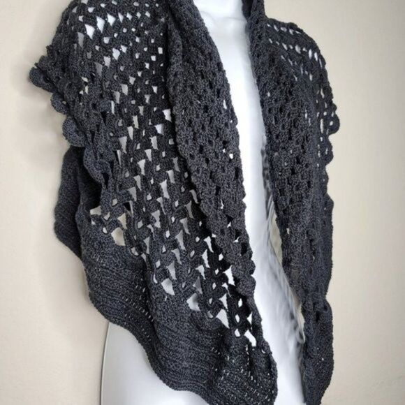 Women’s Black Crochet Cardigan – Lightweight Open Knit Sweater - Picture 4 of 11